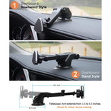 magnetic car phone holder for dashboard and windshield