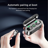 Bluetooth Earbuds Headset with PowerBank LED Digital Battery Display and Stand with Mini Stereo TWS.