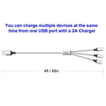 Micro USB Cable Charger 4FT For IOS & Android.